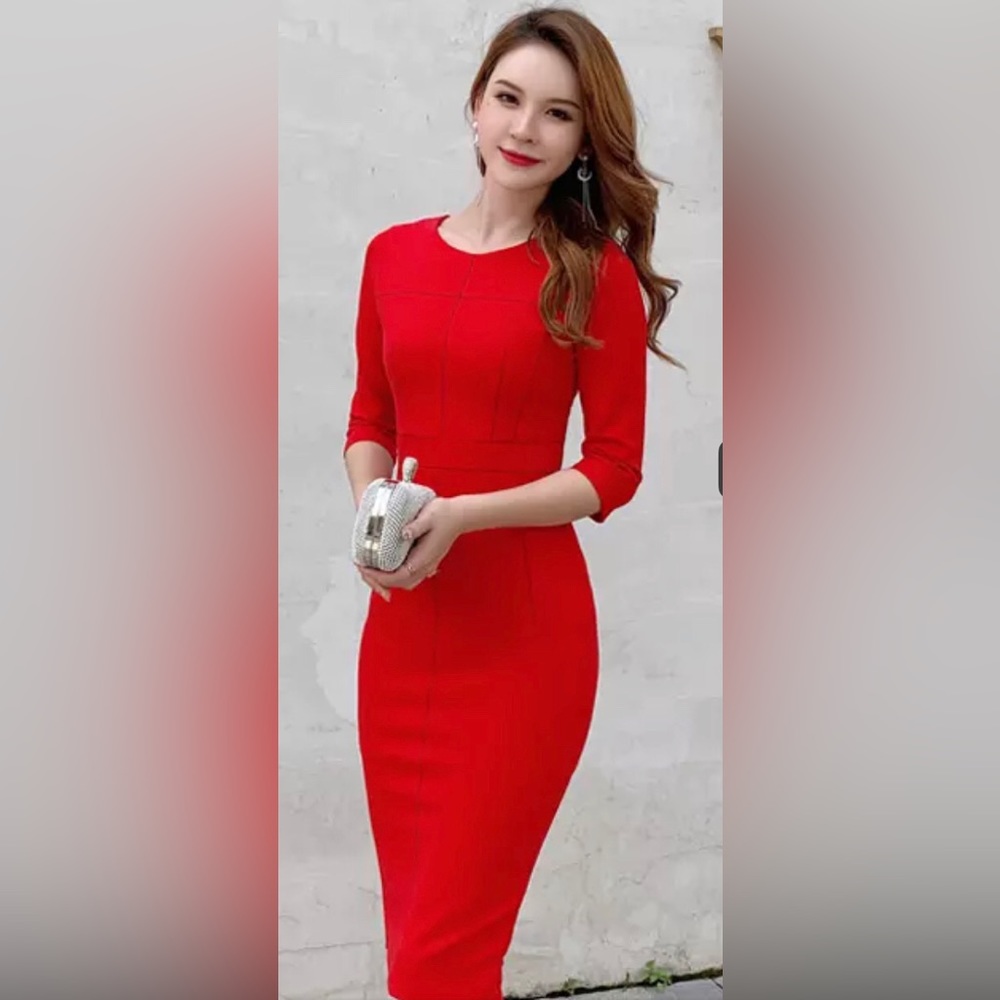 Women Bodycon red dress